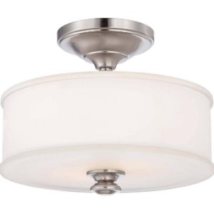 Minka Lavery Harbour Point 2-Light Ceiling Light in Brushed Nickel