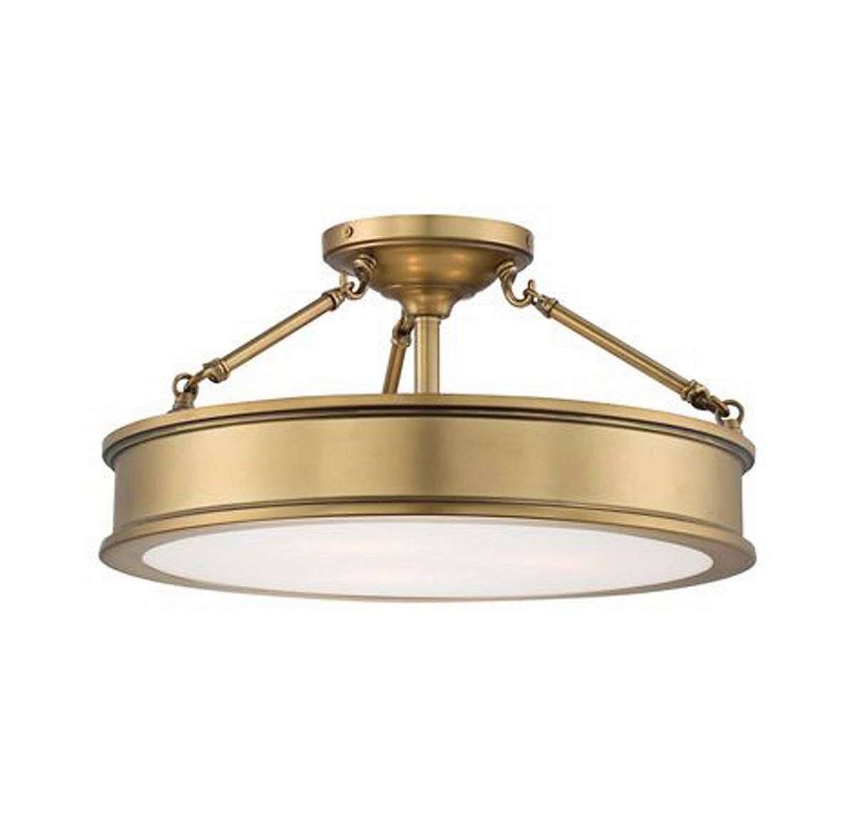 Minka Lavery Harbour Point 3-Light Ceiling Light in Liberty Gold