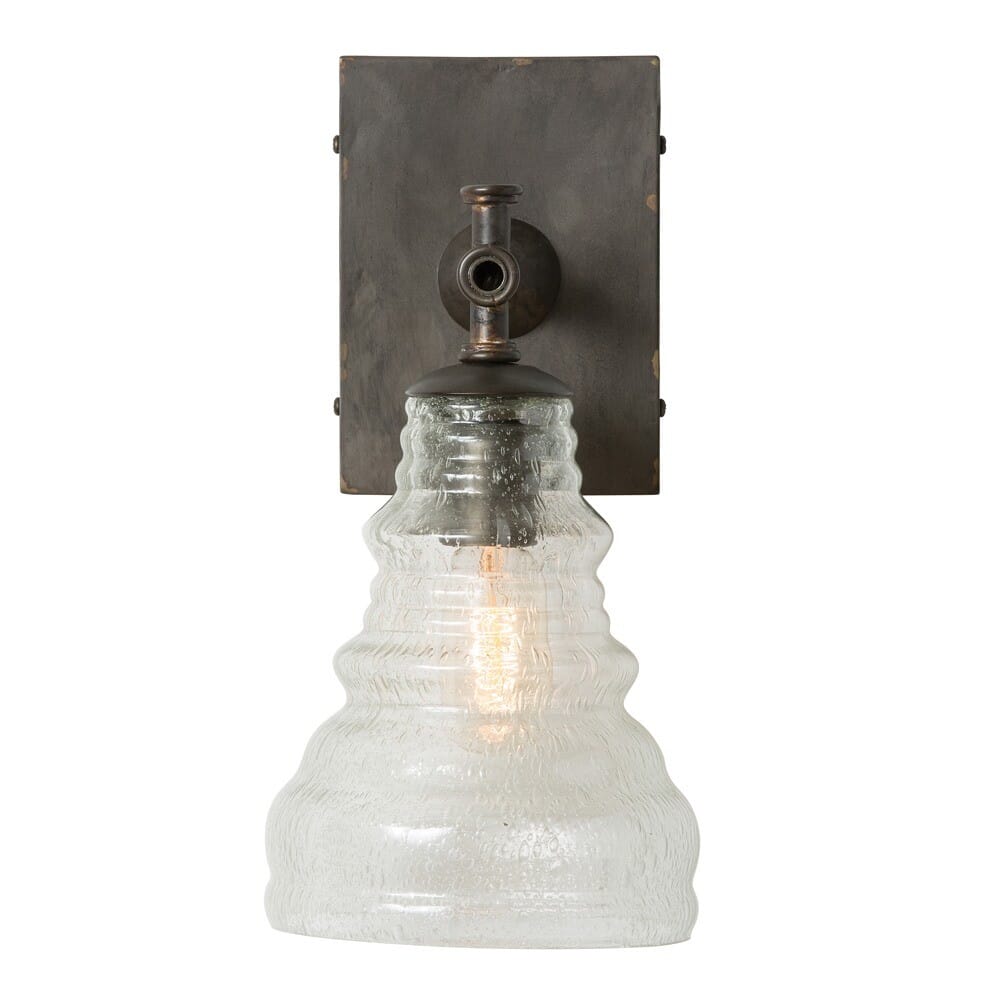 Arteriors Madeline 15" Sconce in Seedy Glass/Natural Iron