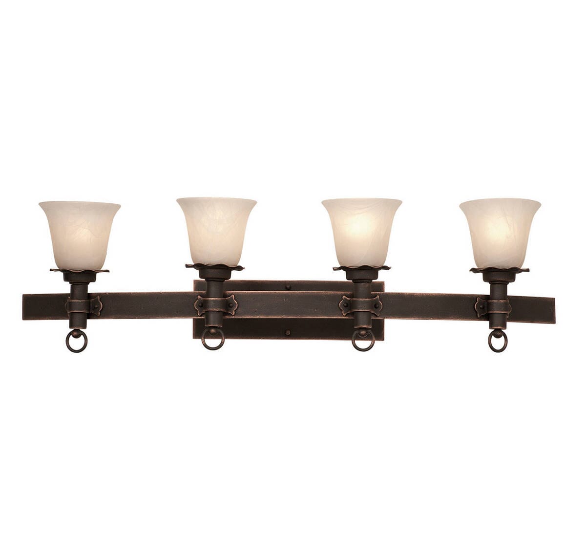 Kalco Americana 4-Light Bathroom Vanity Light in Antique Copper