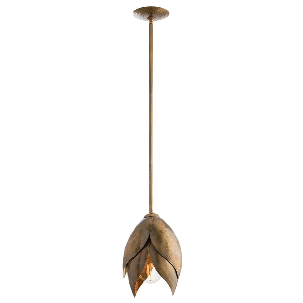 Arteriors Edith 8" Pendant in Vintage Brass