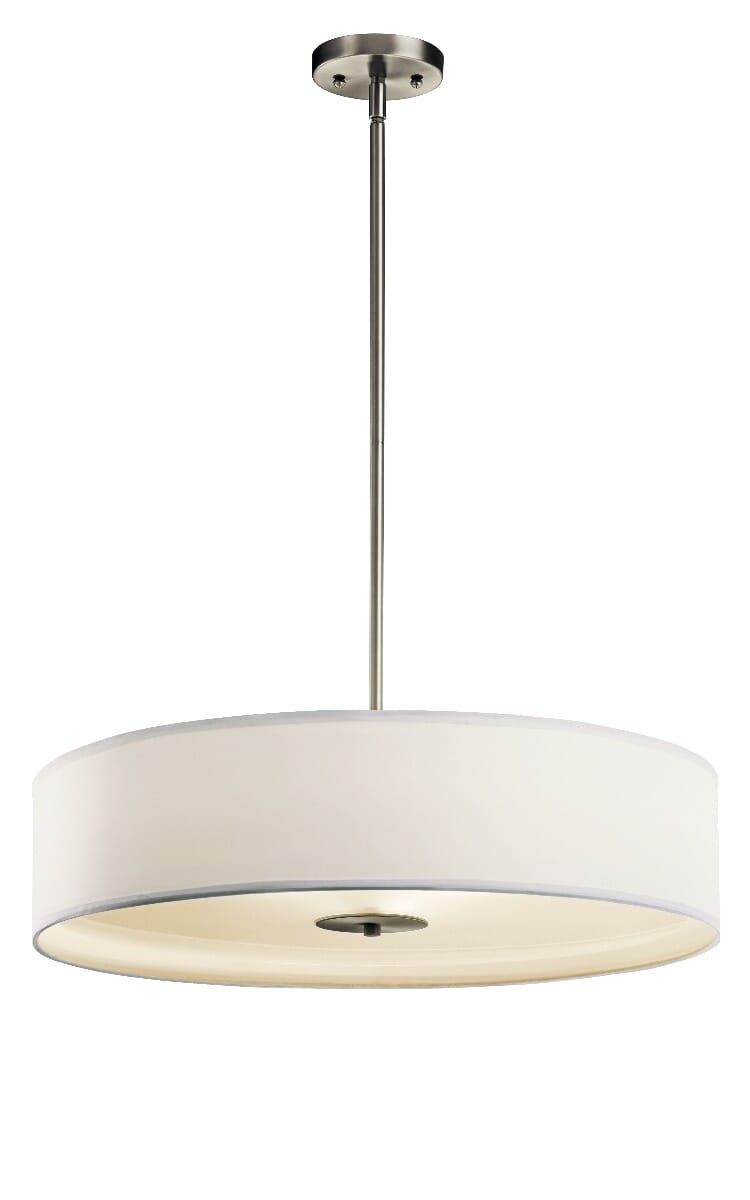 Kichler 3-Light 24" Drum Pendant in Brushed Nickel