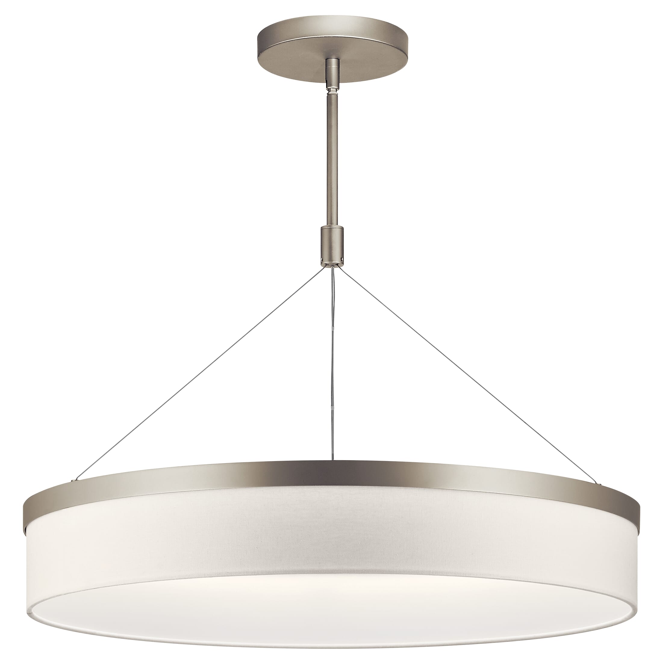 Kichler Mercel LED 26" Drum Chandelier in Satin Nickel