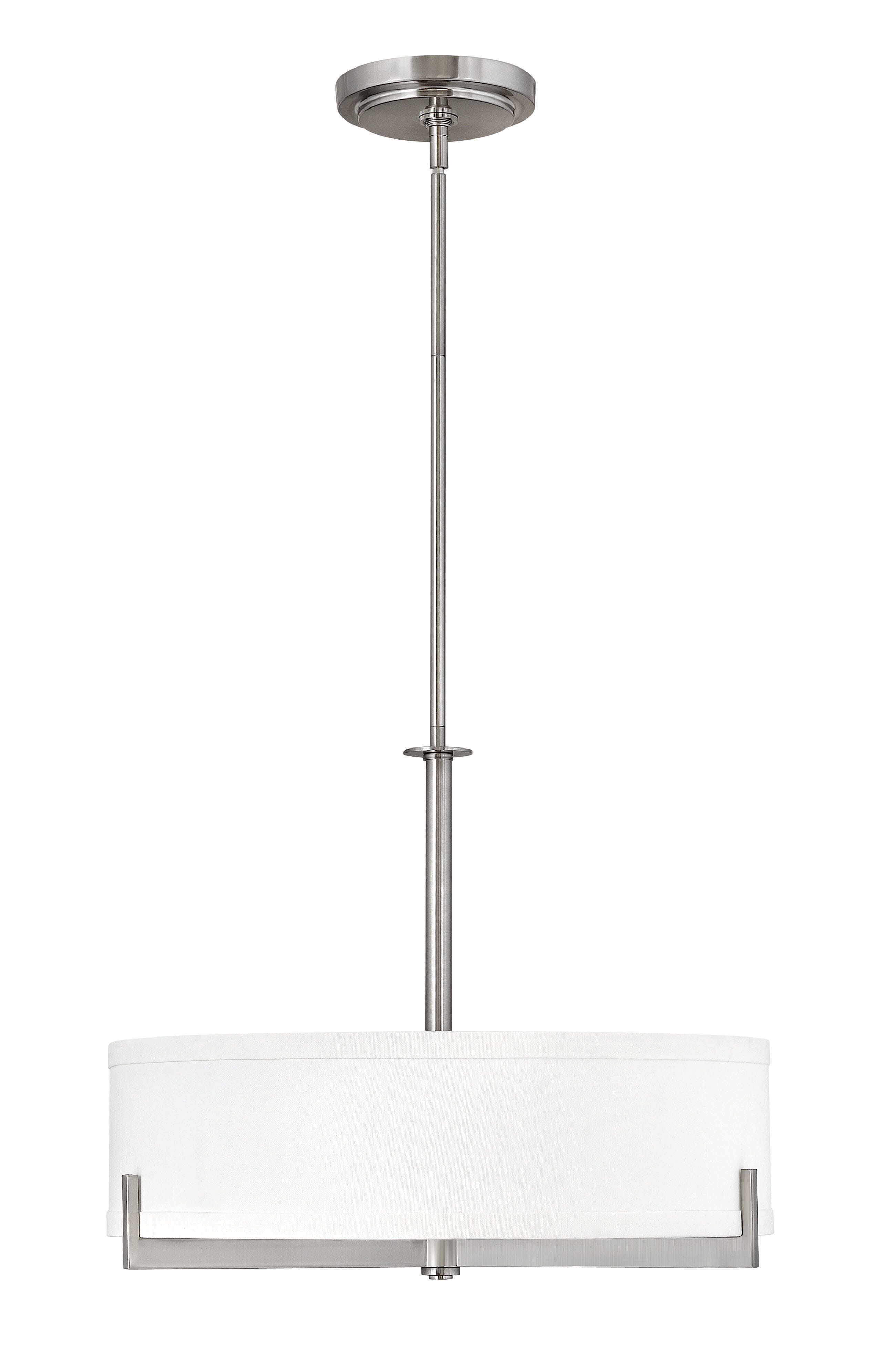 Hinkley Hayes 3-Light Chandelier in Brushed Nickel