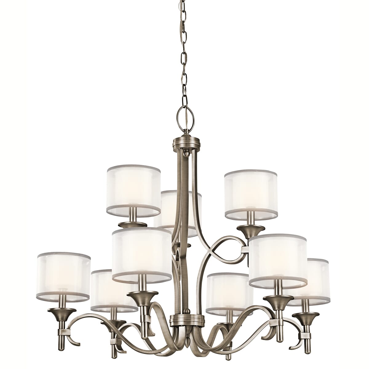 Kichler Lacey 9-Light Chandelier in Antique Pewter