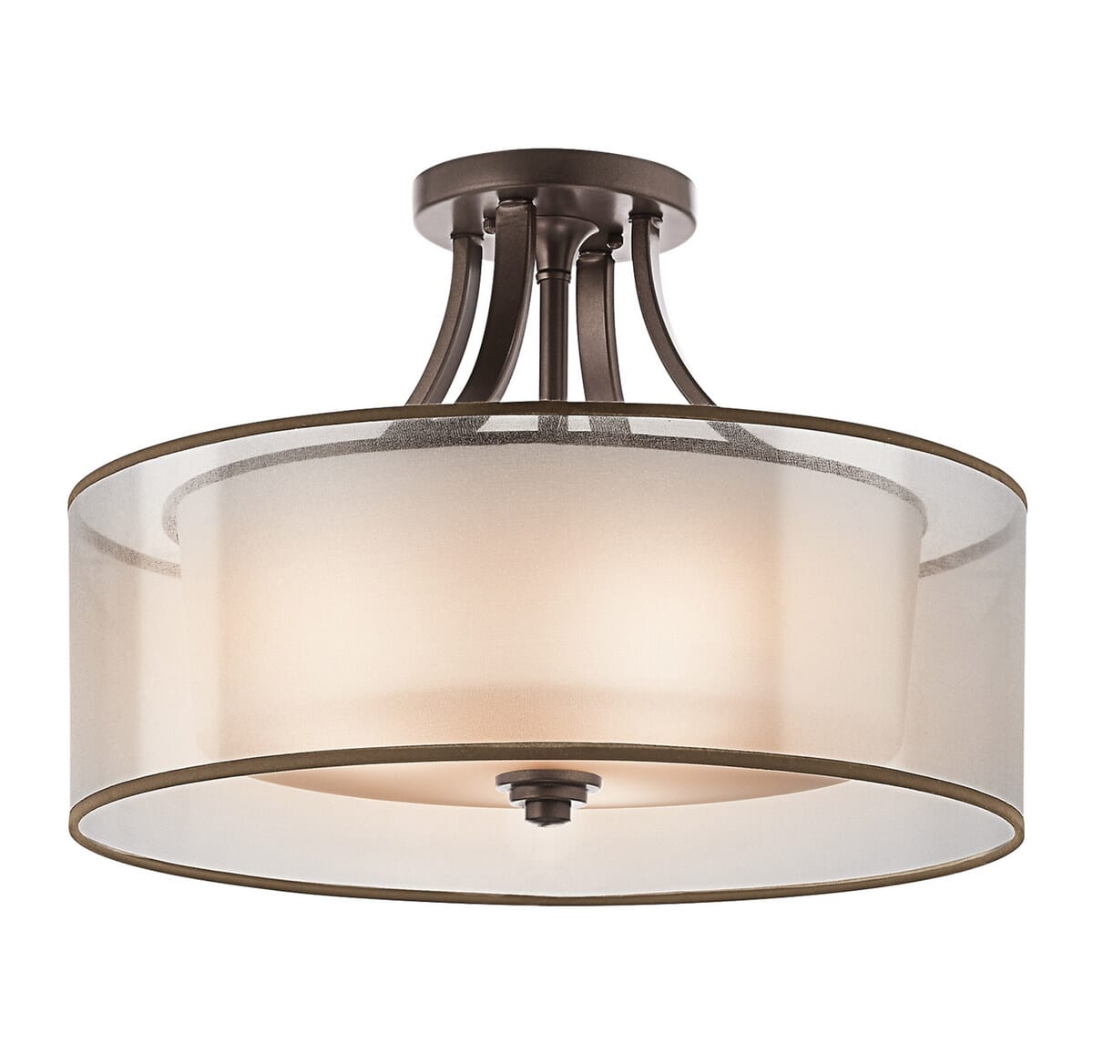 Kichler Lacey 4-Light Semi-Flush in Mission Bronze