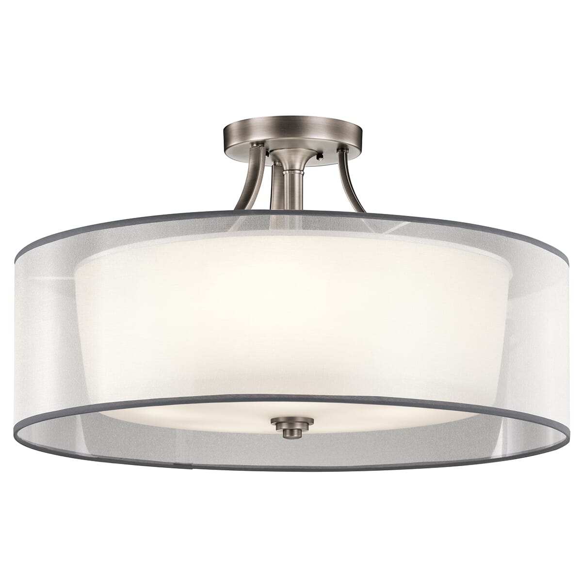 Kichler Lacey 5-Light Semi-Flush Mount in Antique Pewter