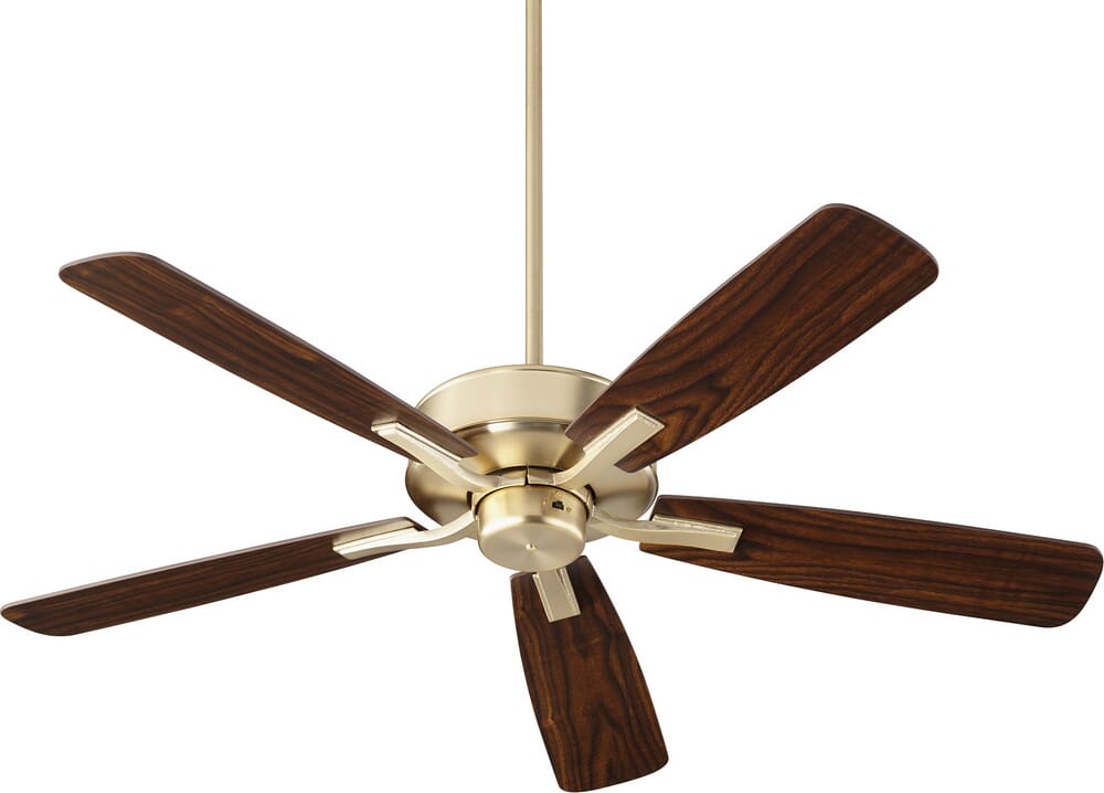 Quorum Villa 52" Indoor Ceiling Fan in Aged Brass