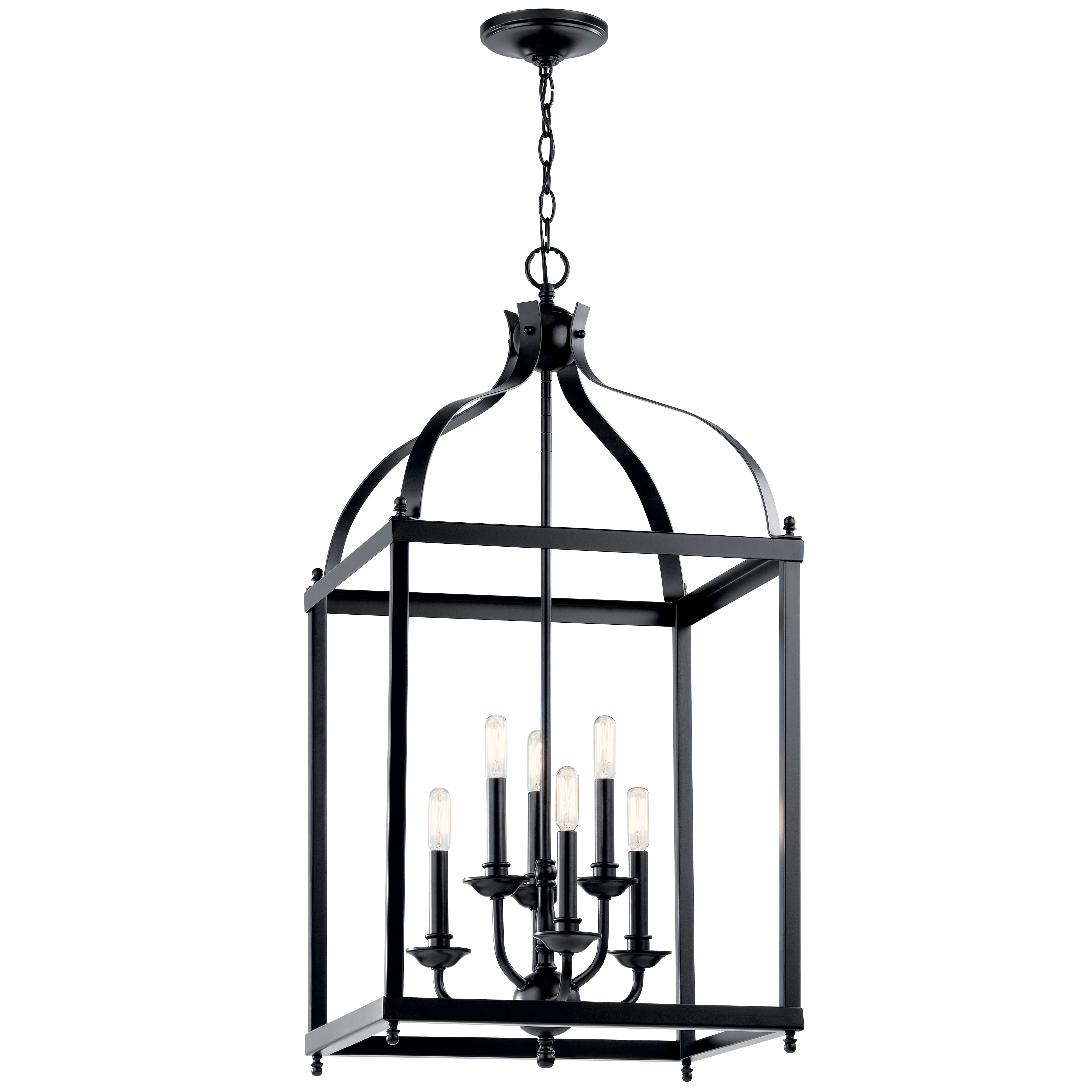 Kichler Larkin 6-Light Foyer Chandelier in Black