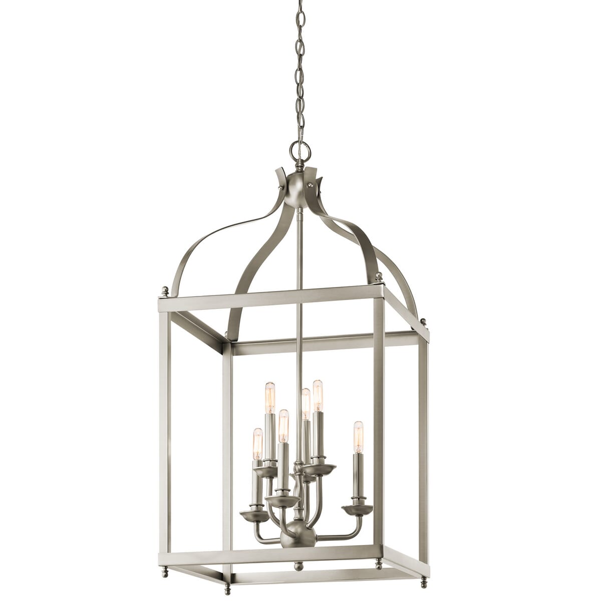 Kichler Larkin 6-Light Foyer Pendant in Brushed Nickel