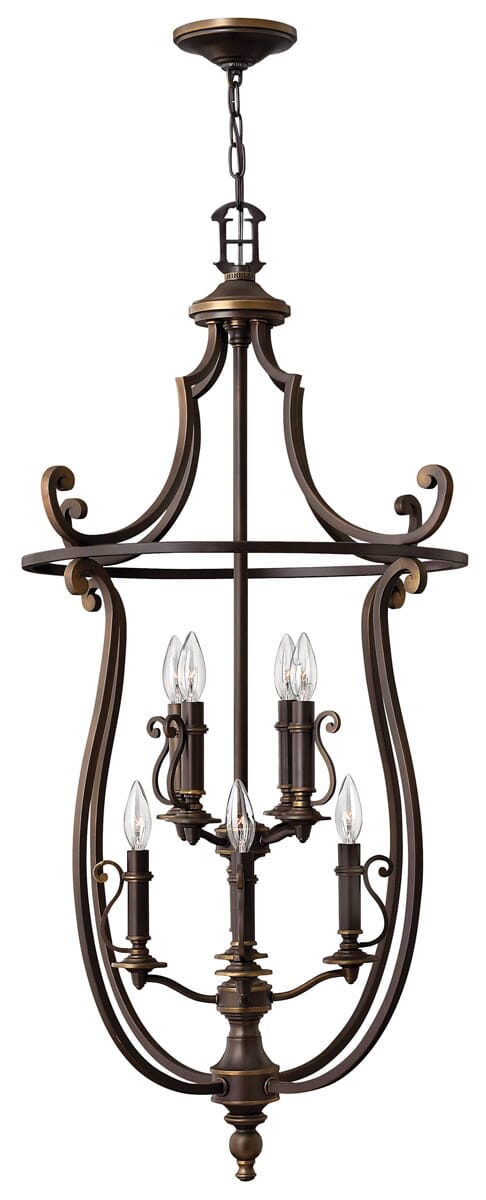 Hinkley Plymouth 8-Light Two Tier Foyer Light in Olde Bronze