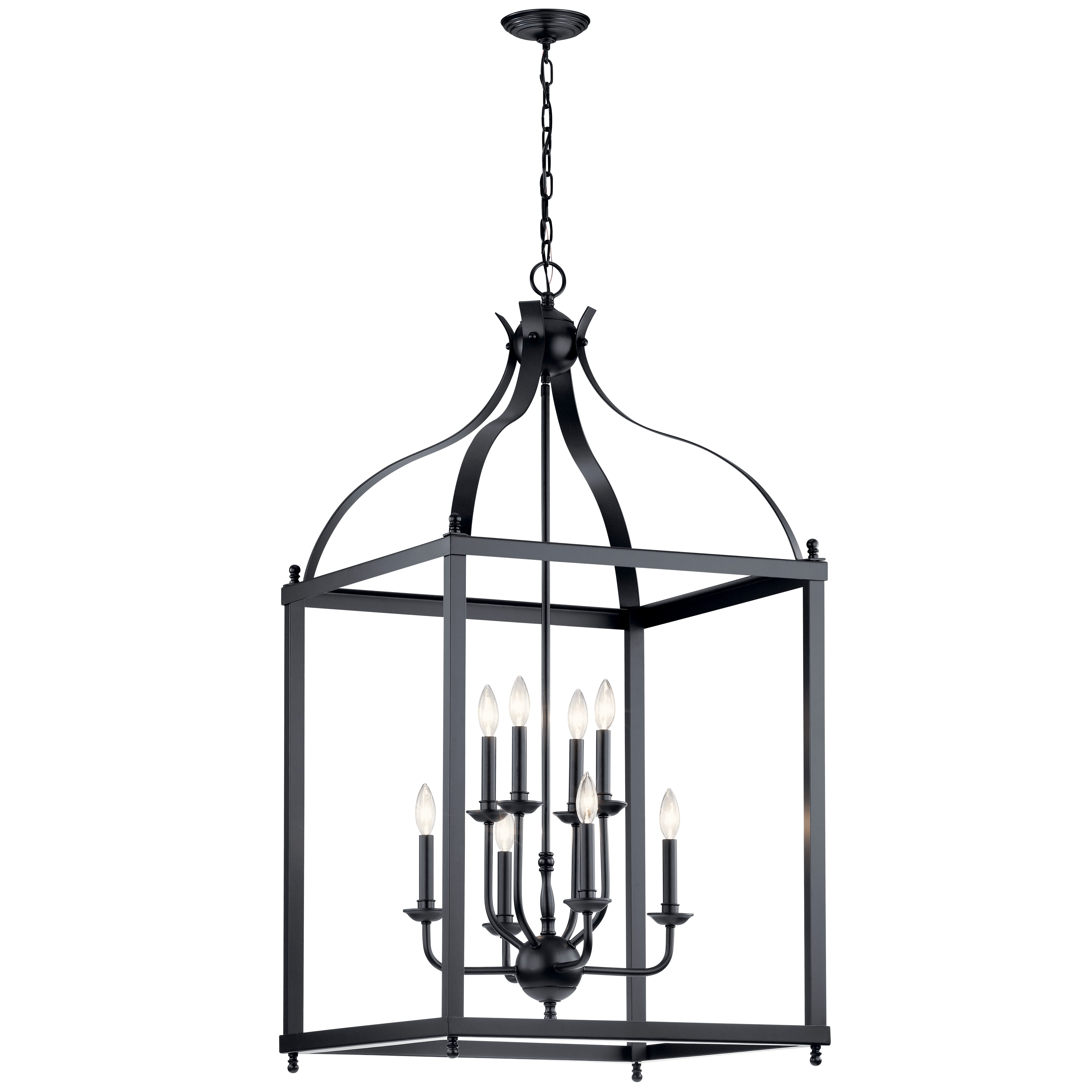 Kichler Larkin 8-Light Foyer Chandelier in Black