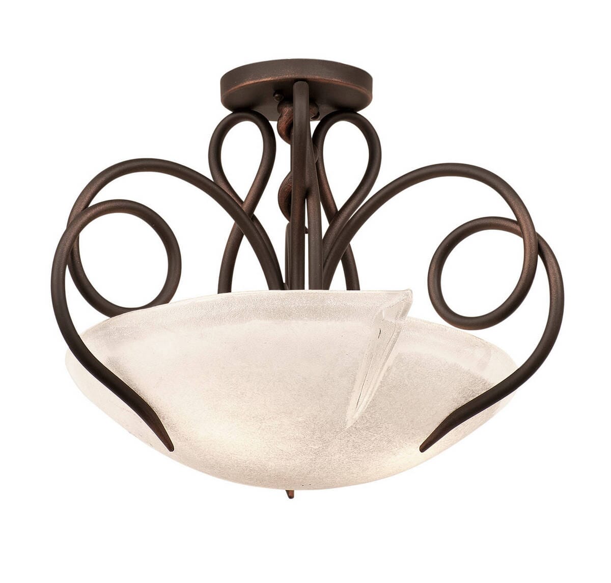 Kalco Tribecca 3-Light Semi Flush in Antique Copper