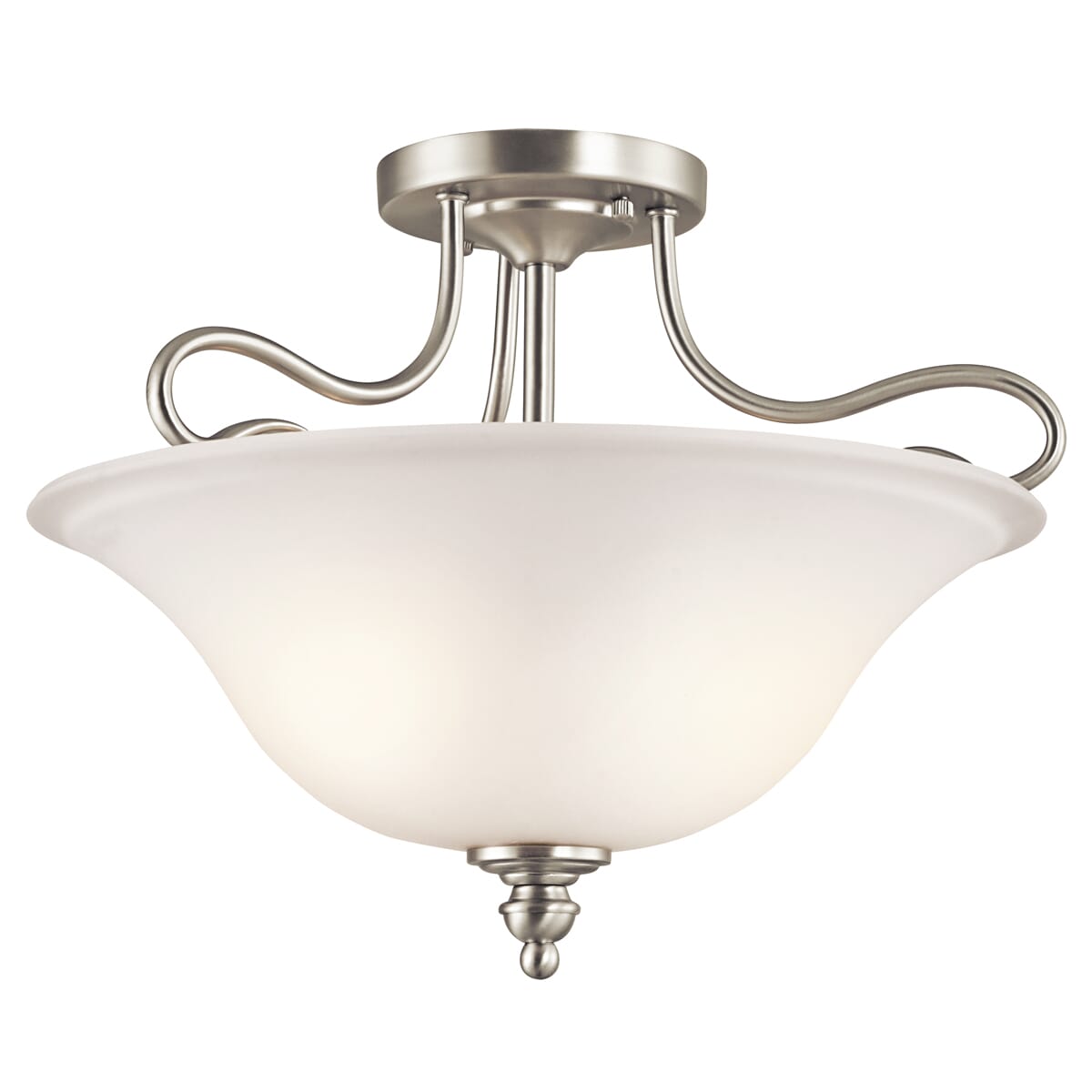 Kichler Tanglewood 2-Light 16" Semi-Flush in Brushed Nickel