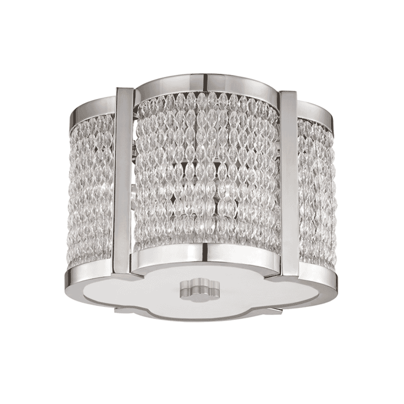 Hudson Valley Ballston 4-Light Quatrefoil Ceiling Light in Polished Nickel