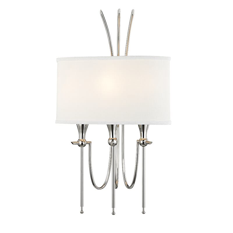 Hudson Valley Damaris by Corey Damen Jenkins 3-Light Wall Sconce in Polished Nickel