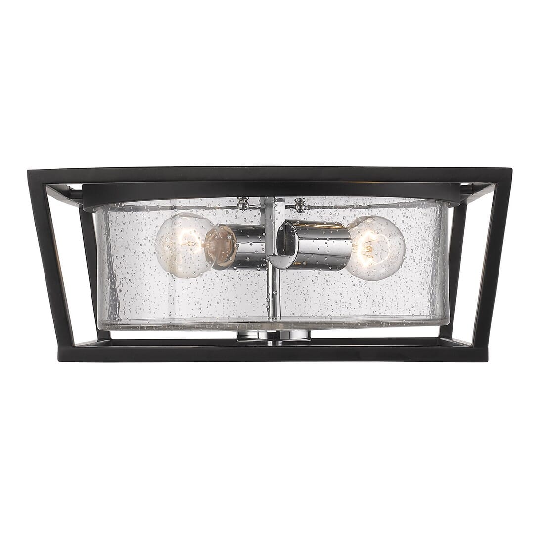 Golden Mercer 2-Light 15" Ceiling Light in Black