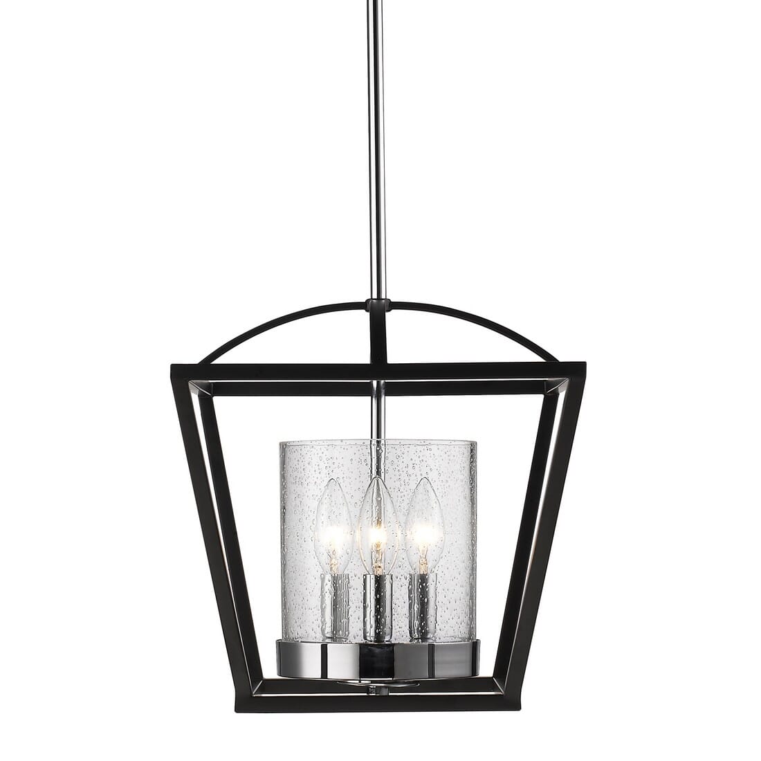 Golden Mercer 3-Light 12" Ceiling Light in Black