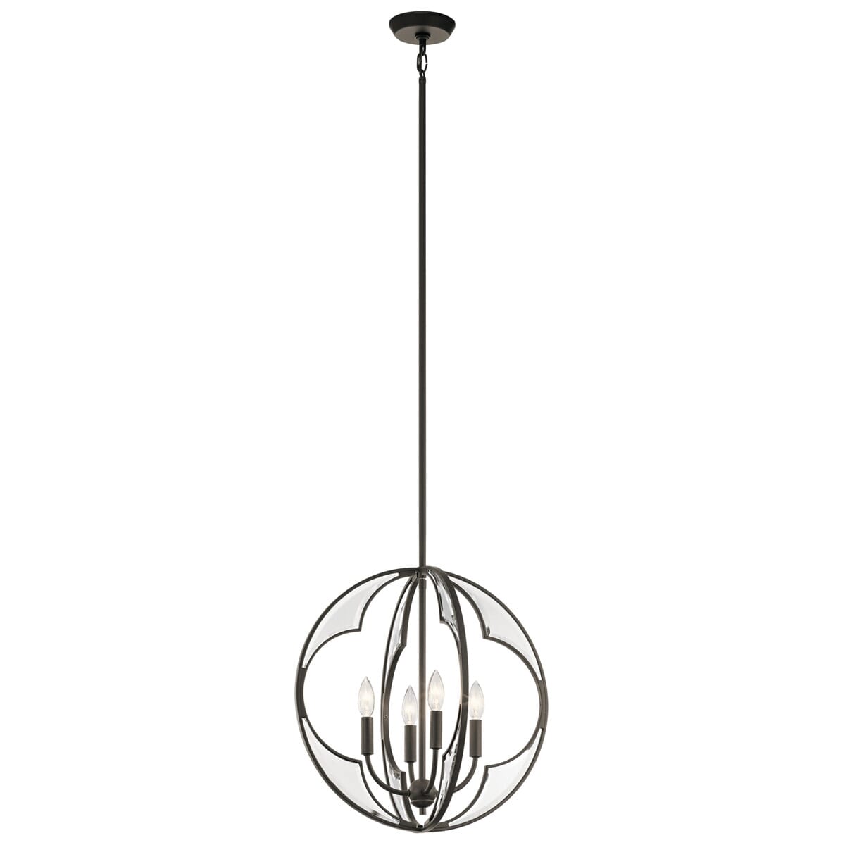 Kichler Montavello 4-Light Clear Beveled Chandelier in Olde Bronze