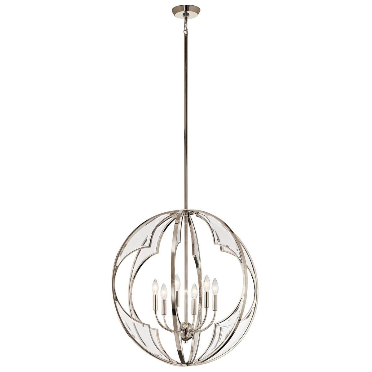 Kichler Montavello 6-Light Clear Beveled Chandelier in Polished Nickel