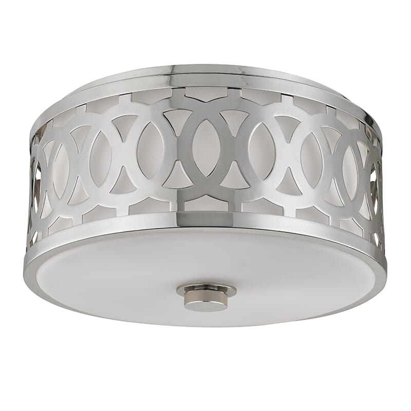 Hudson Valley Genesee 2-Light Ceiling Light in Polished Nickel