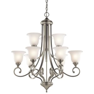 Kichler Monroe 9-Light Chandelier in Brushed Nickel