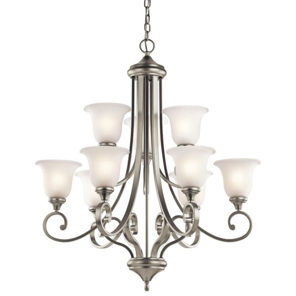 Kichler Monroe 9-Light Chandelier in Brushed Nickel