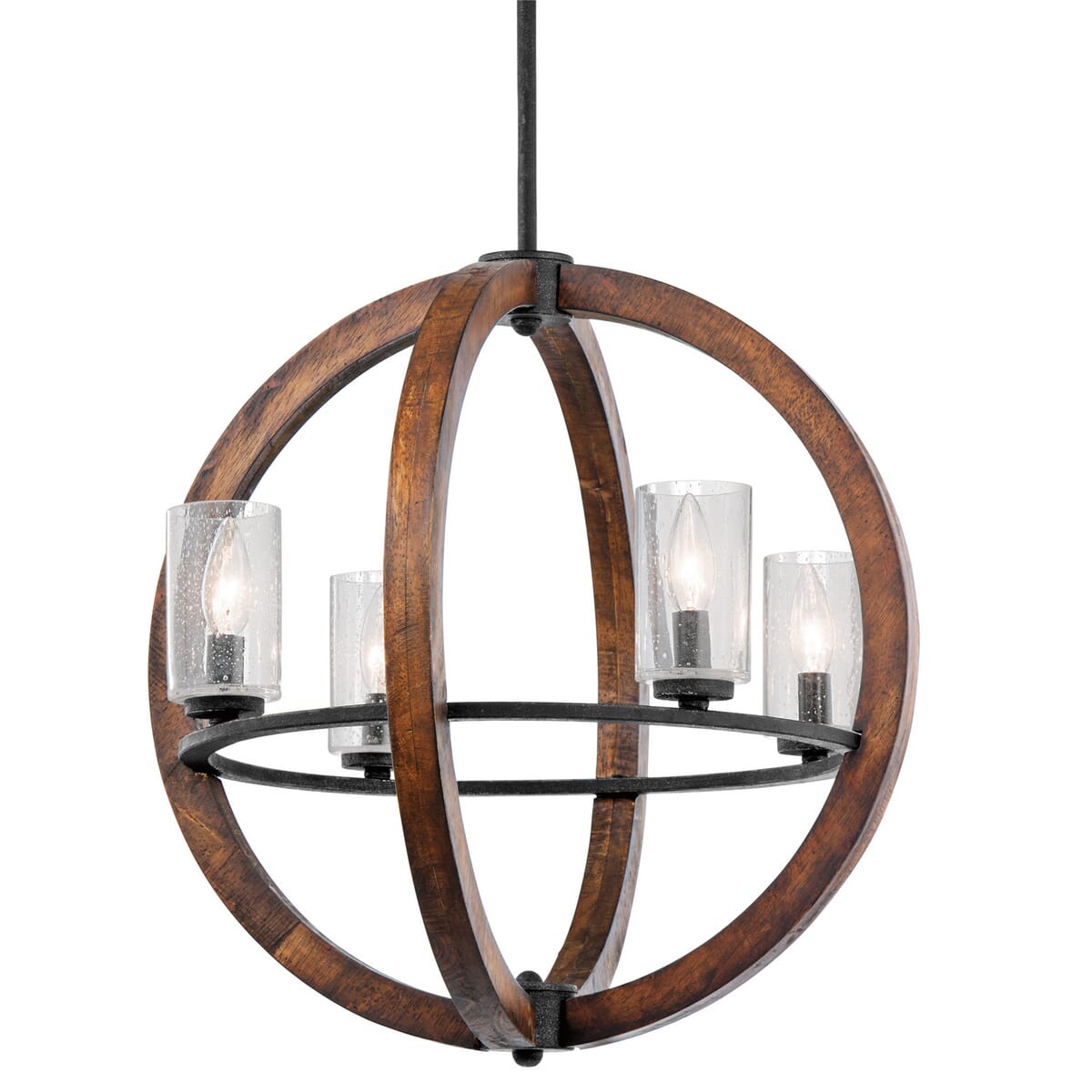 Kichler Grand Bank 4-Light Chandelier in Auburn Stained Finish