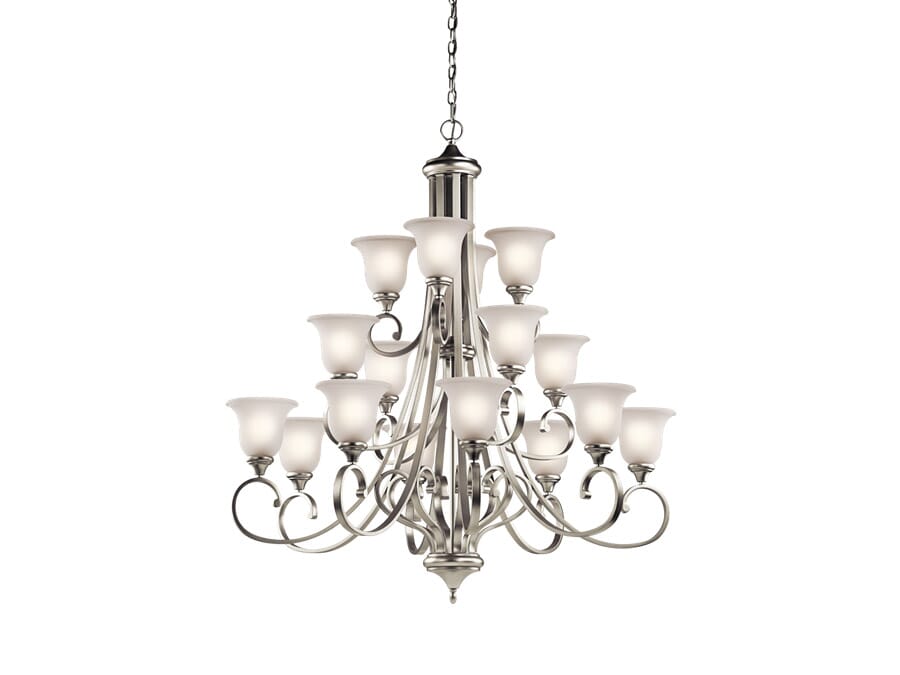 Kichler Monroe 16-Light 45" Multi-Tier Chandelier in Brushed Nickel