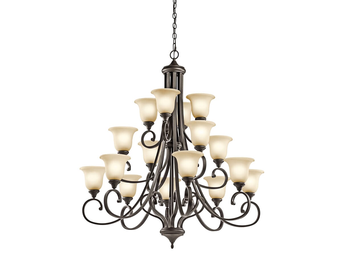 Kichler Monroe 16-Light Chandelier in Olde Bronze