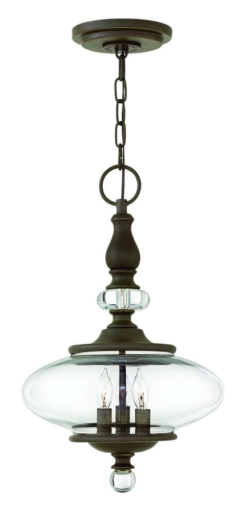 Hinkley Wexley 3-Light Single Tier Pendant in Oil Rubbed Bronze