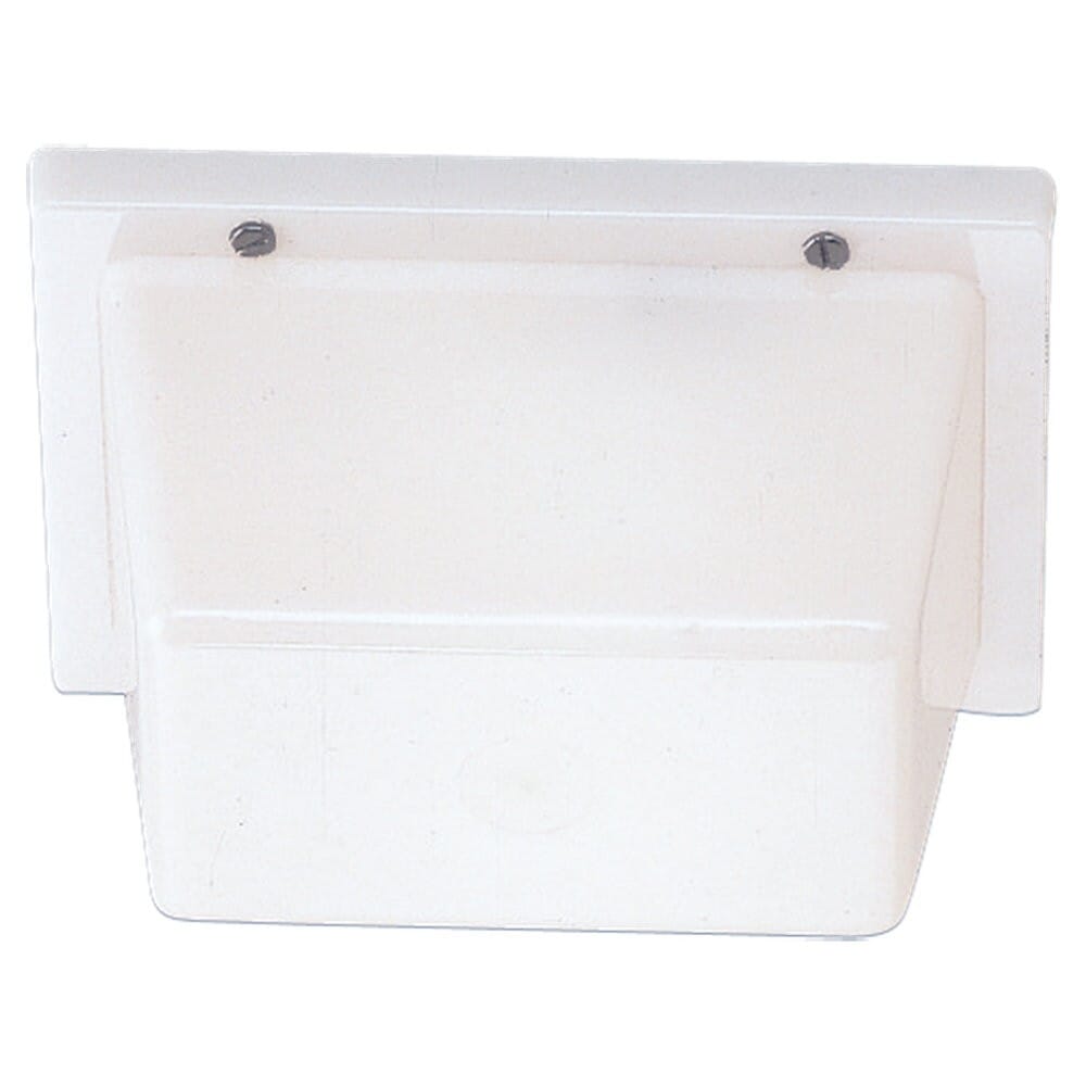 Sea Gull 5" Outdoor Ceiling Light in White Plastic