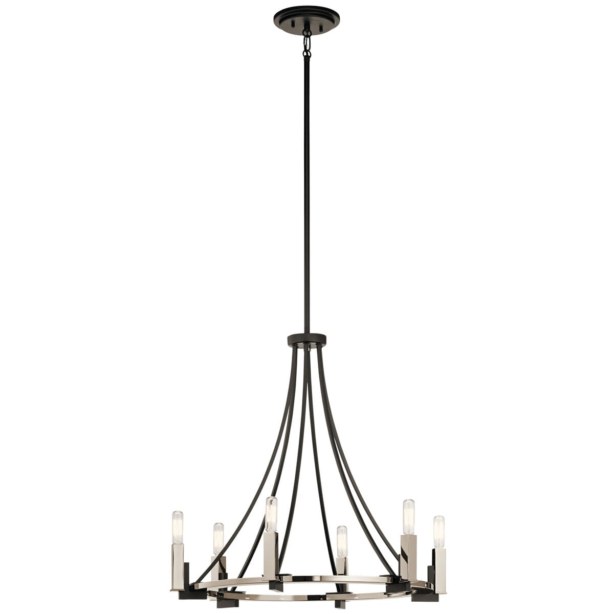 Kichler Bensimone 24" 6-Light Chandelier in Black