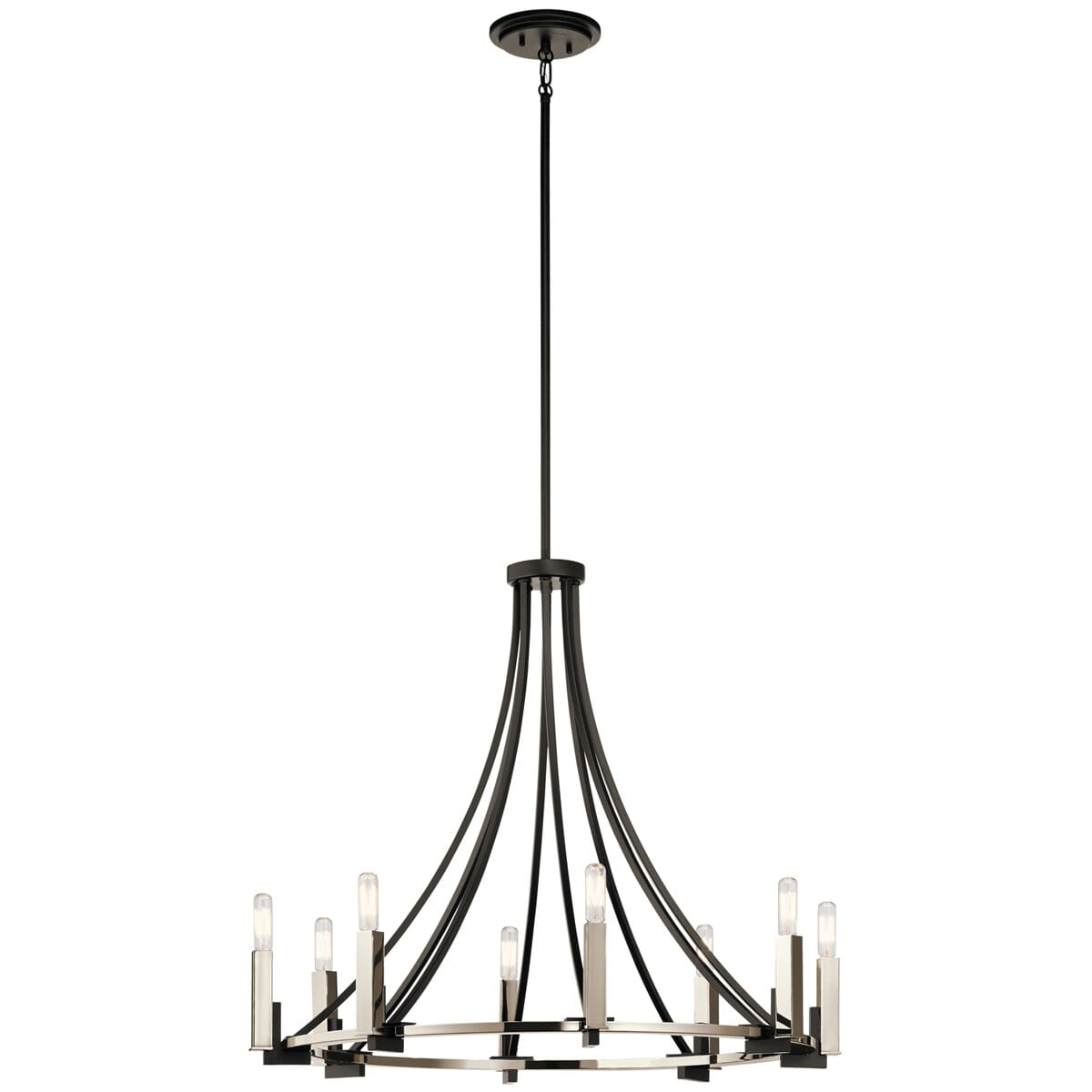 Kichler Bensimone 30" 8-Light Chandelier in Black