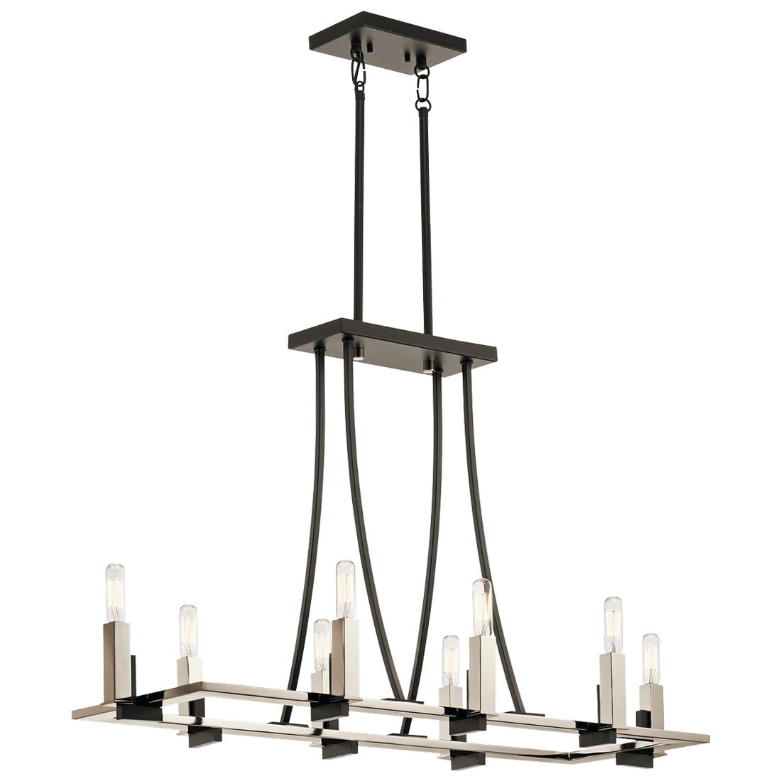 Kichler Bensimone 36" 8-Light Linear Chandelier in Black