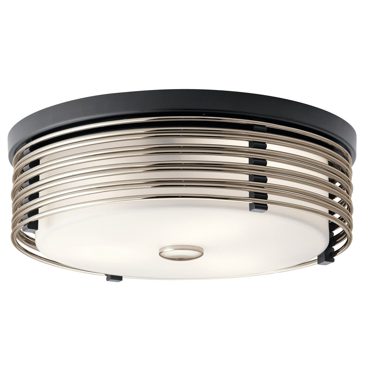 Kichler Bensimone 15.25" 2-Light Flush Mount in Black