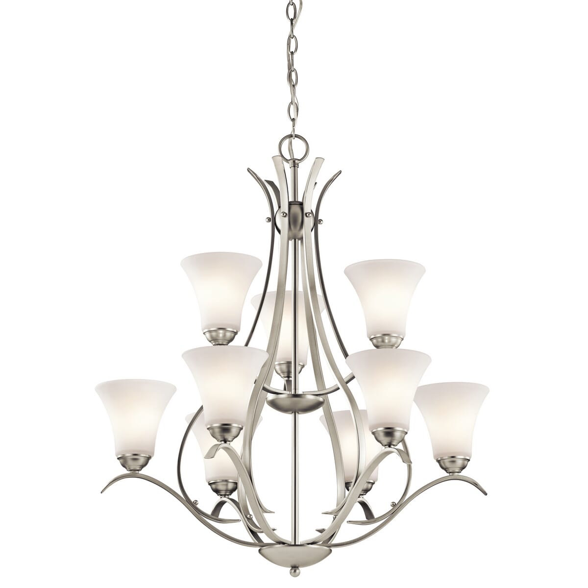 Kichler Keiran 9-Light Chandelier in Brushed Nickel