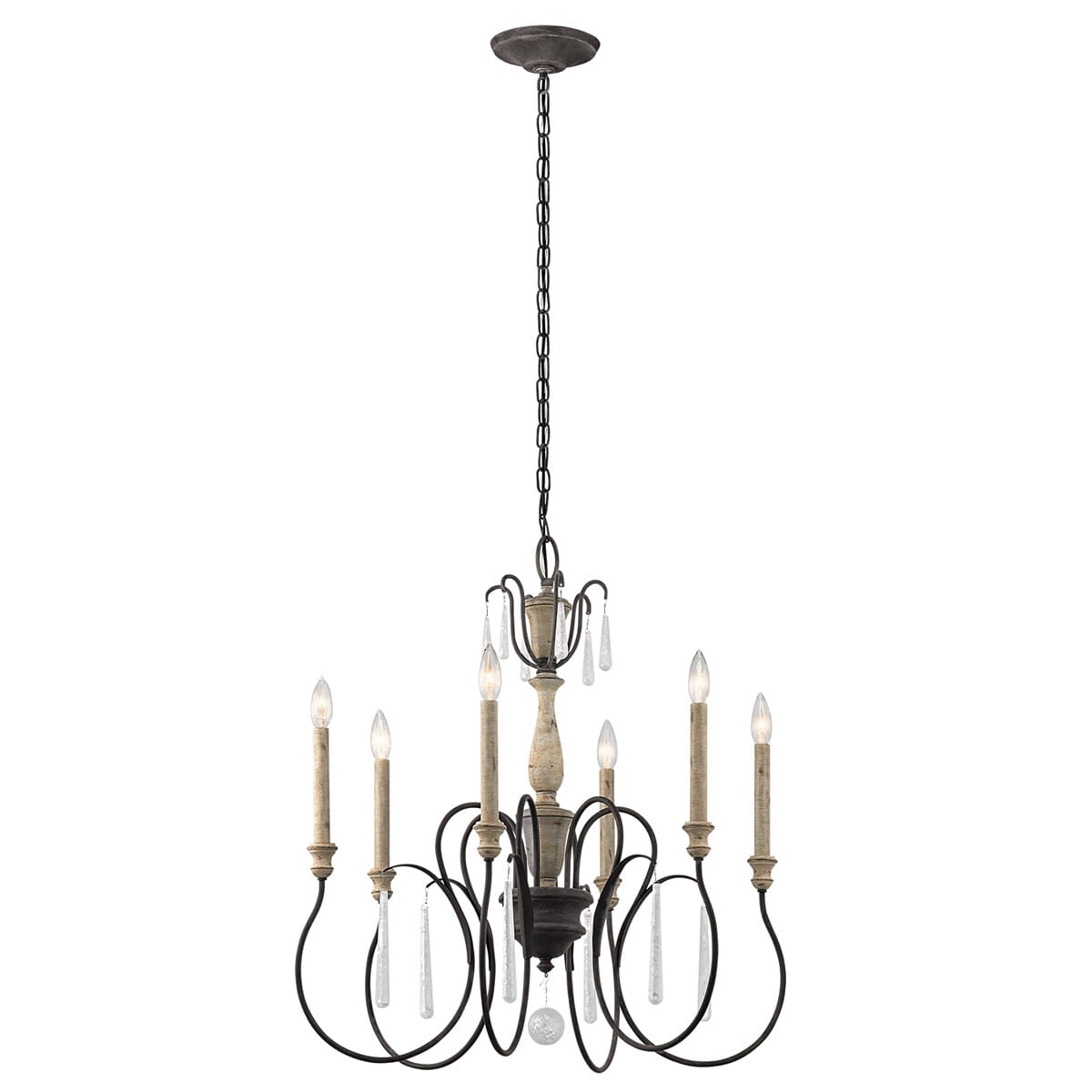 Kichler Kimblewick 6-Light Chandelier in Weathered Zinc