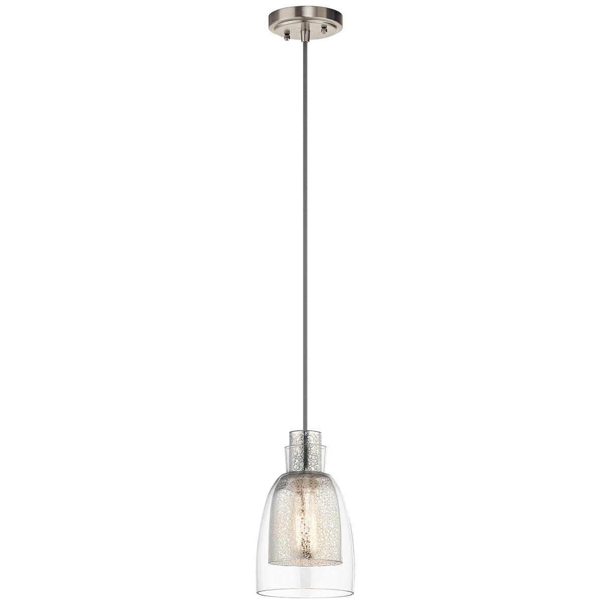 Kichler Evie 9.5" Mini Pendant in Brushed Nickel