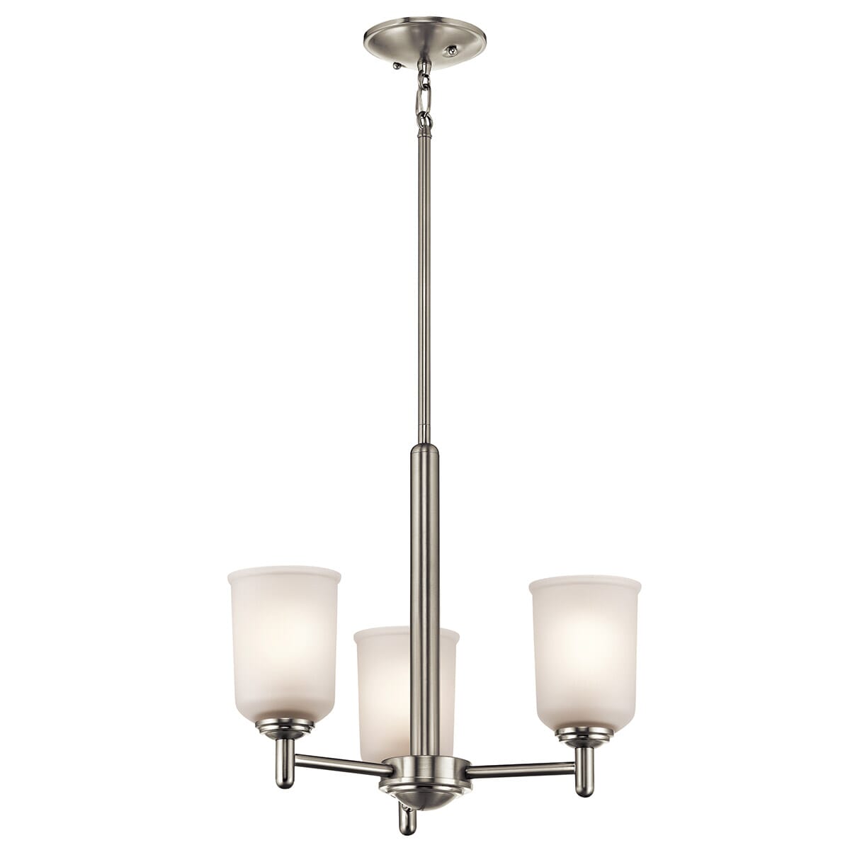 Kichler Shailene 3-Light Mini Chandelier in Brushed Nickel
