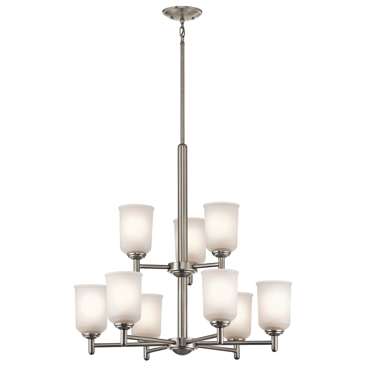 Kichler Shailene 9-Light Chandelier 2-Tier in Brushed Nickel