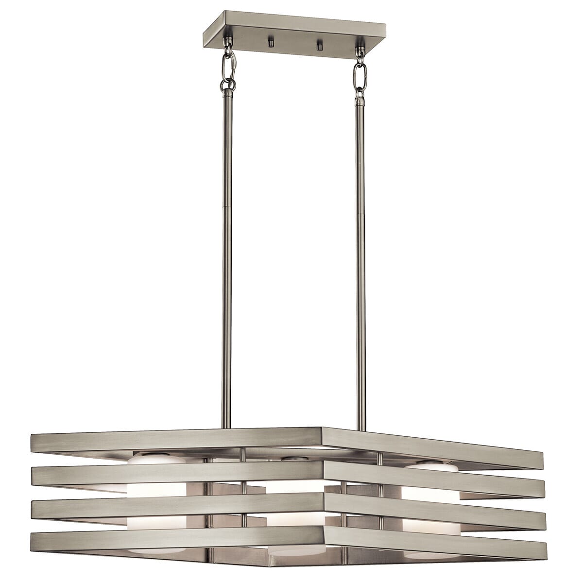 Kichler Realta 3-Light Linear Chandelier in Brushed Nickel