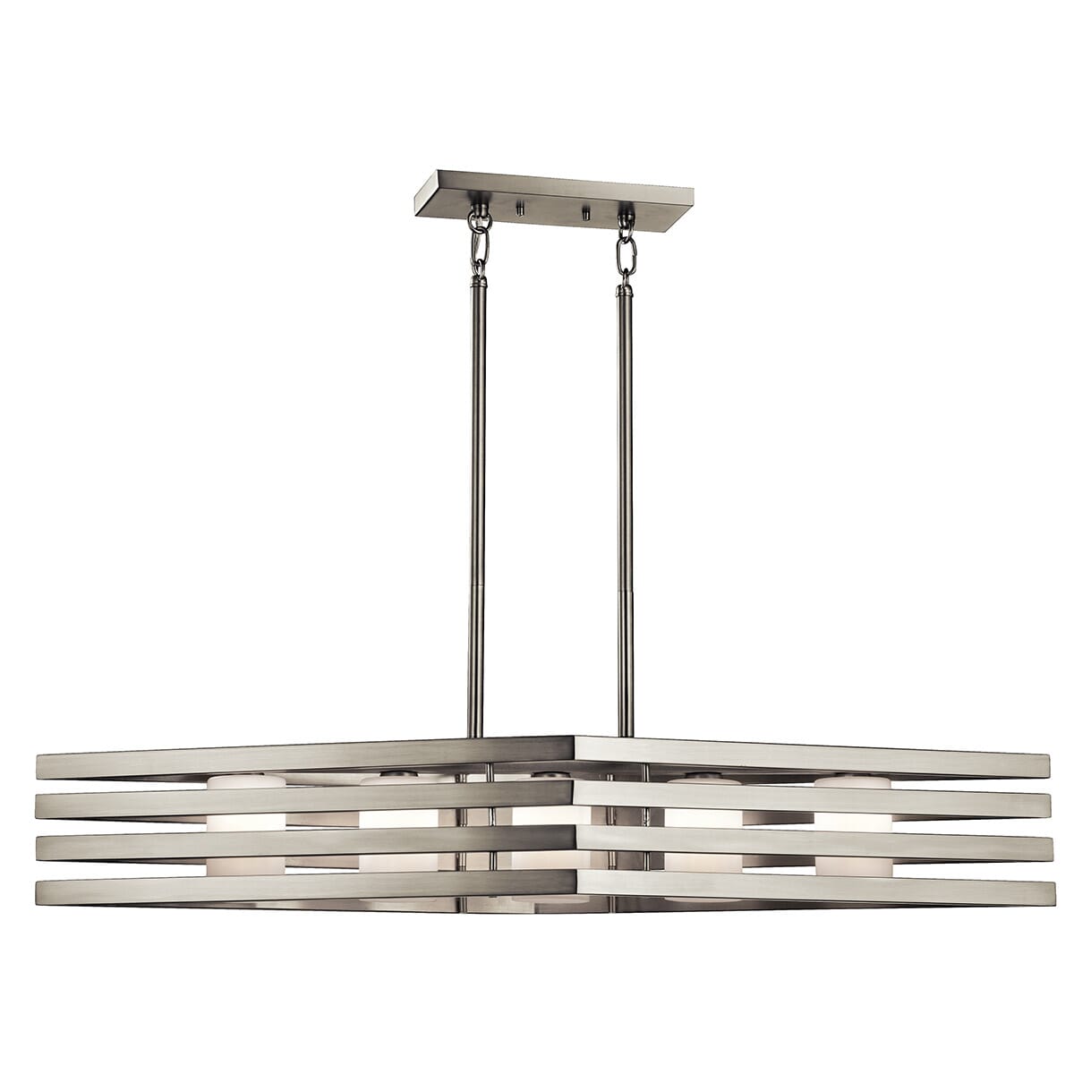 Kichler Realta 5-Light Linear Chandelier in Brushed Nickel