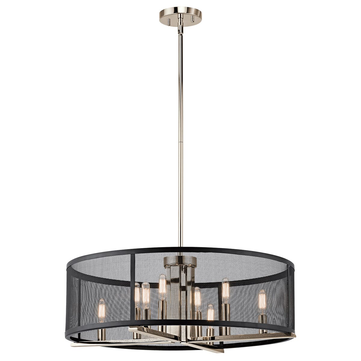 Kichler Titus 8-Light Drum Chandelier in Polished Nickel