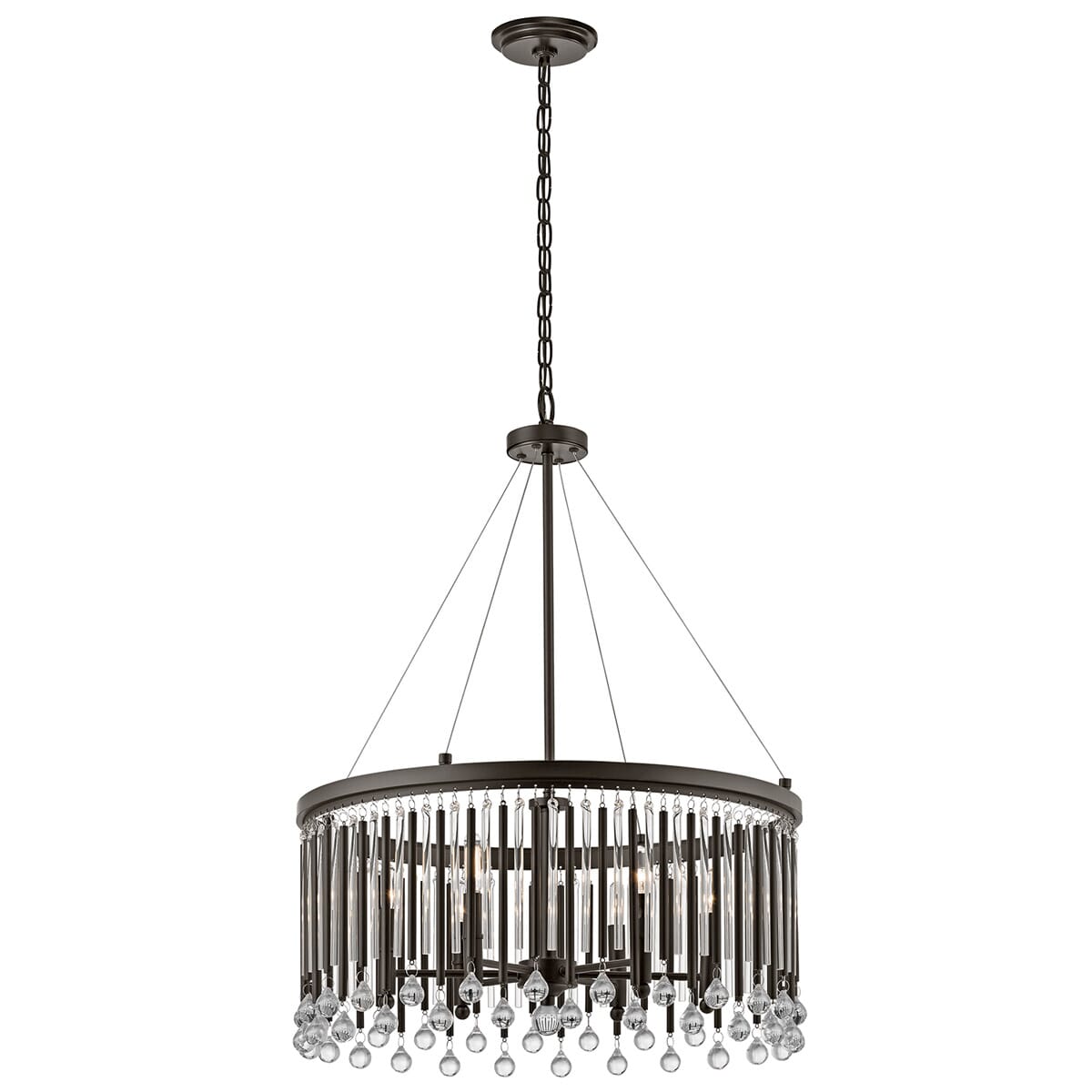 Kichler Piper 6-Light Chandelier Round Pendant in Espresso