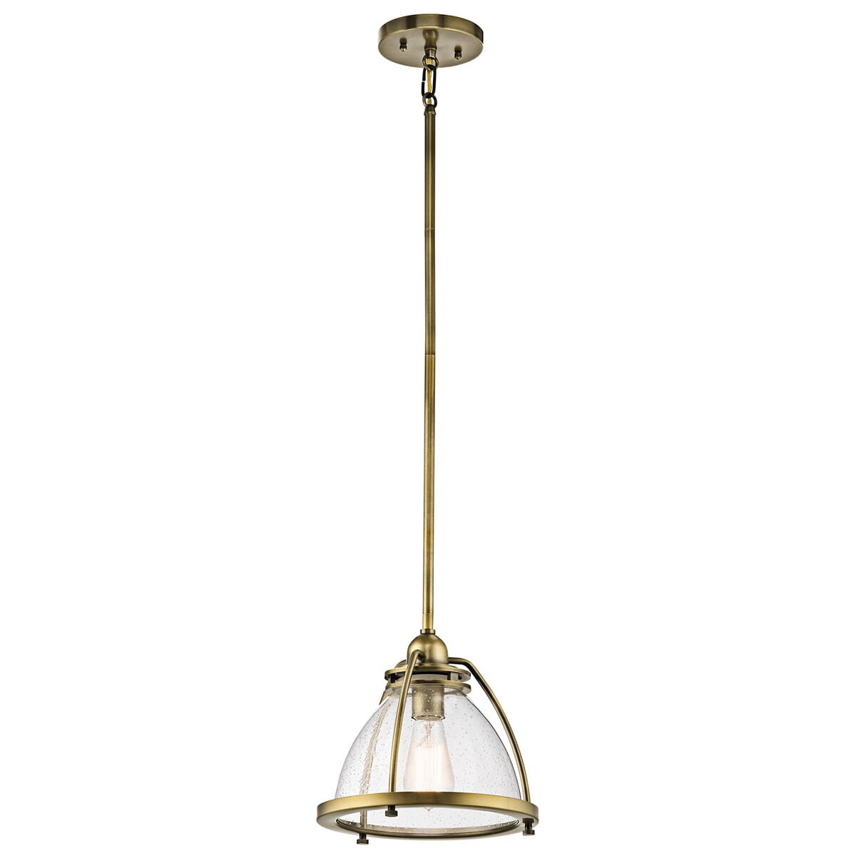 Kichler Silberne 13" Pendant in Natural Brass
