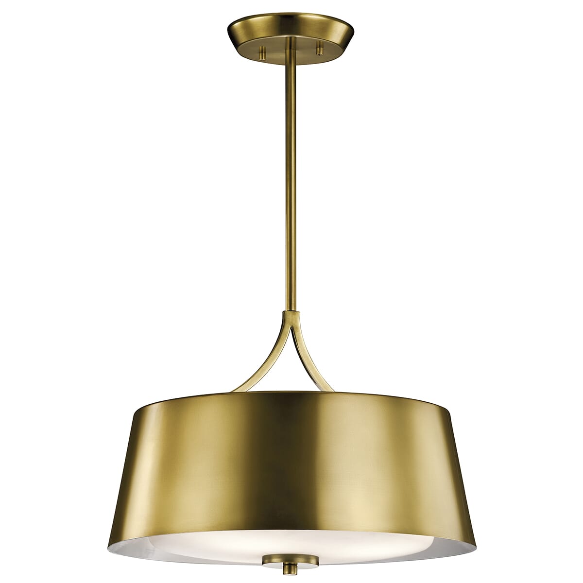 Kichler Maclain 3-Light Pendant/Semi Flush in Natural Brass