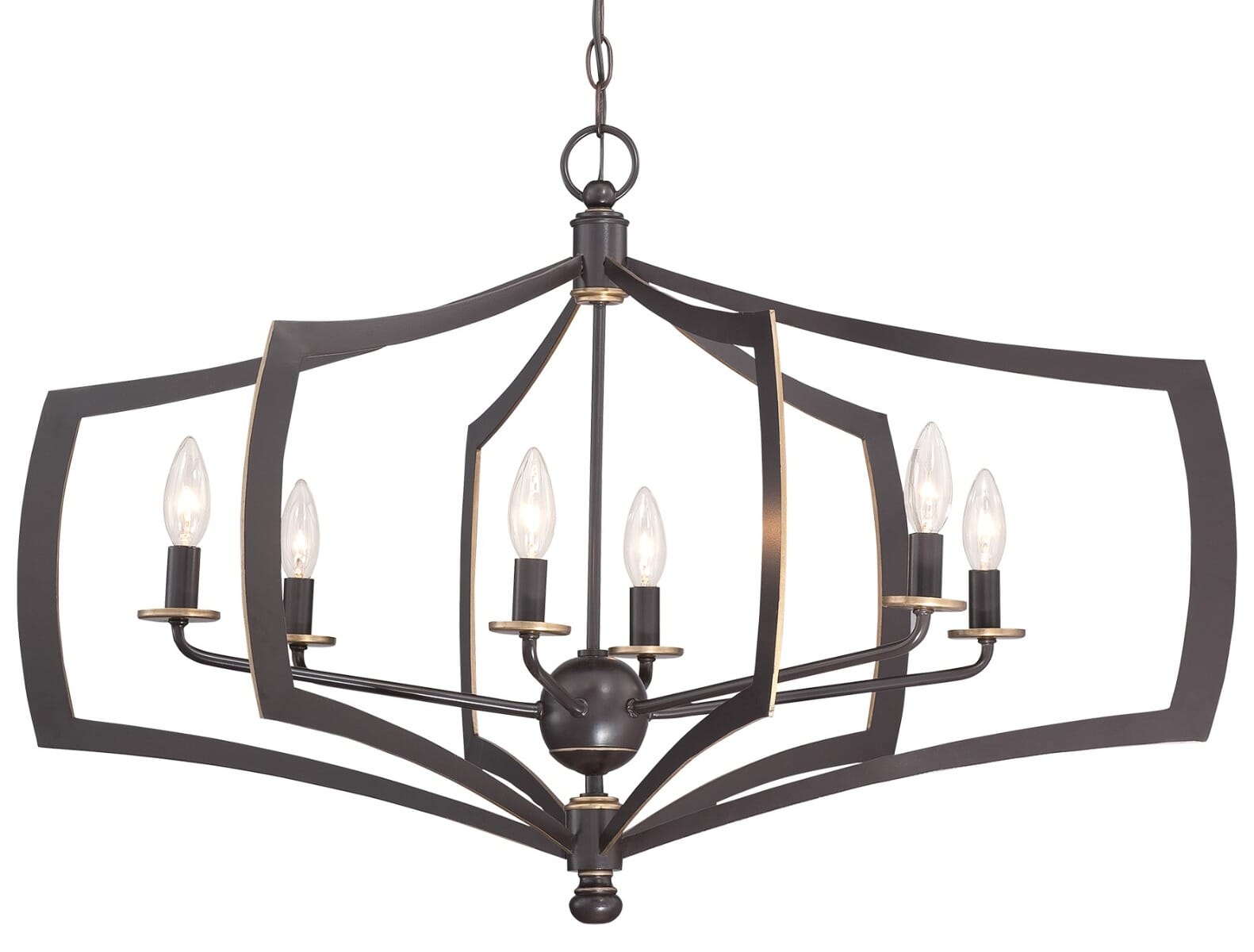 Minka Lavery Middletown 6-Light 34" Chandelier in Downton Bronze