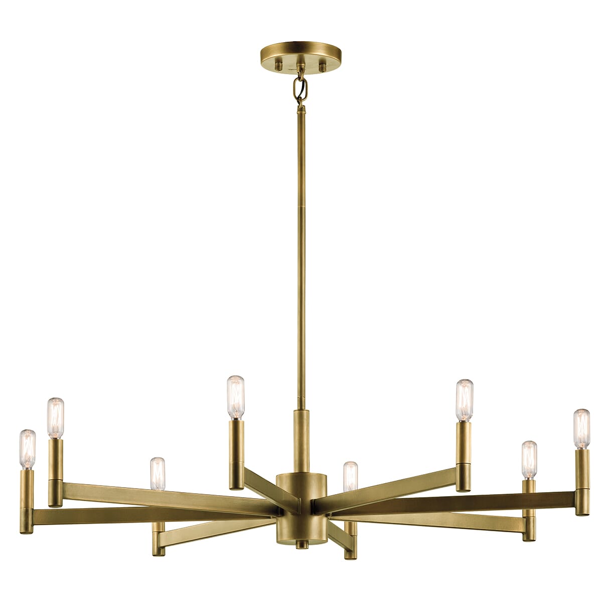 Kichler Erzo 8-Light Large Chandelier in Natural Brass