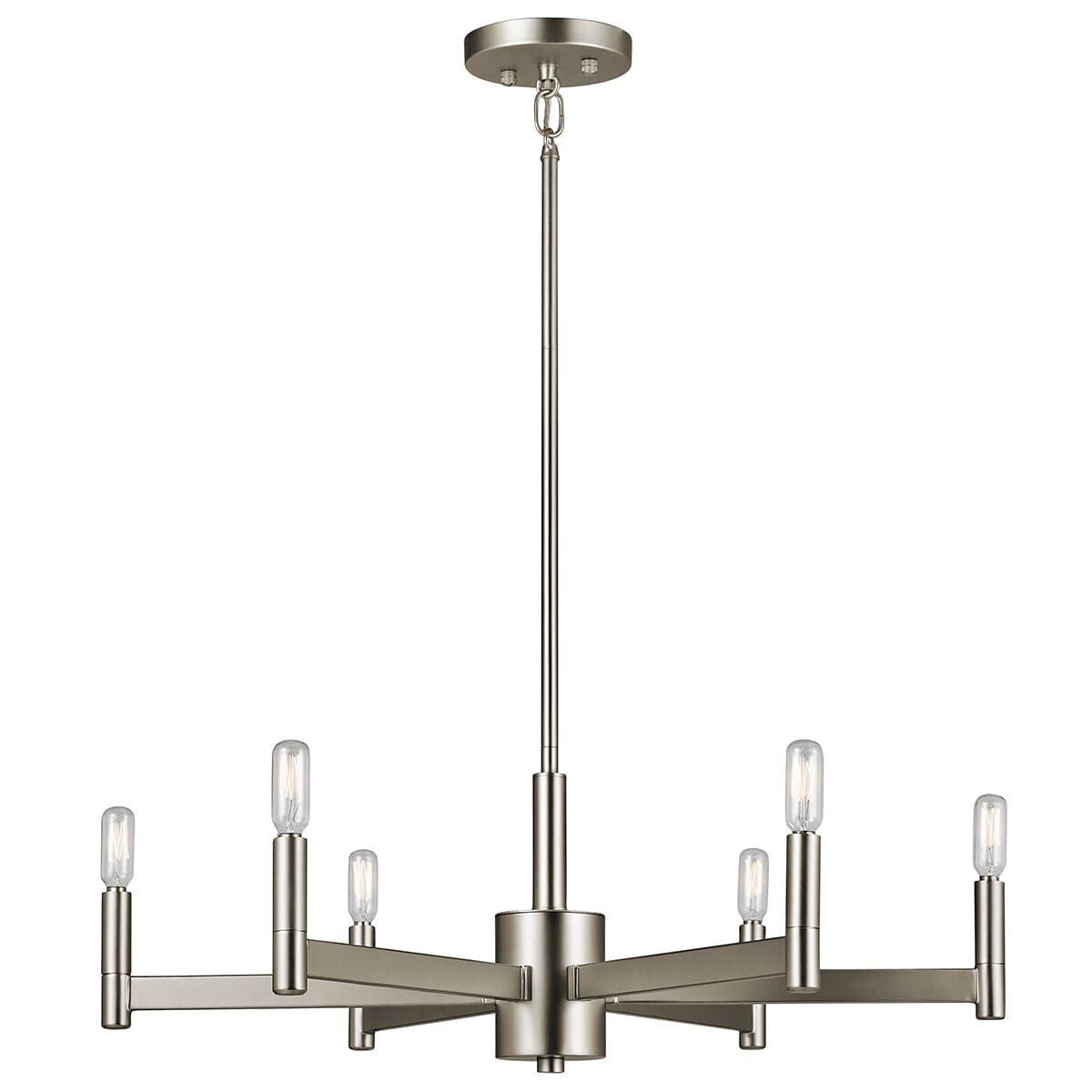 Kichler Erzo 6-Light Medium Chandelier in Satin Nickel